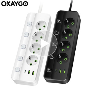 Stylish and <strong>Functional</strong> Power Supply Durable Power Strip Extension <strong>With</strong> <strong>USB</strong> and <strong>Multi</strong> Outlet - Product Image 1