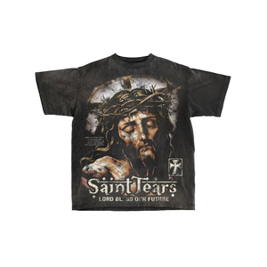 Unisex rahat moda T Shirt OEM hizmeti için toptan özel Logo baskılı asit yıkanmış T Shirt - Product Image 3