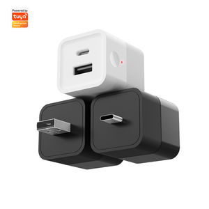 SMATRUL Tuya Smart <span class=keywords><strong>WiFi</strong></span> Mini commutateur adaptateur d'alimentation portable avec ports <span class=keywords><strong>USB</strong></span> et type-c minuterie vocale travail pour Alexa/Google Home - Product Image 1