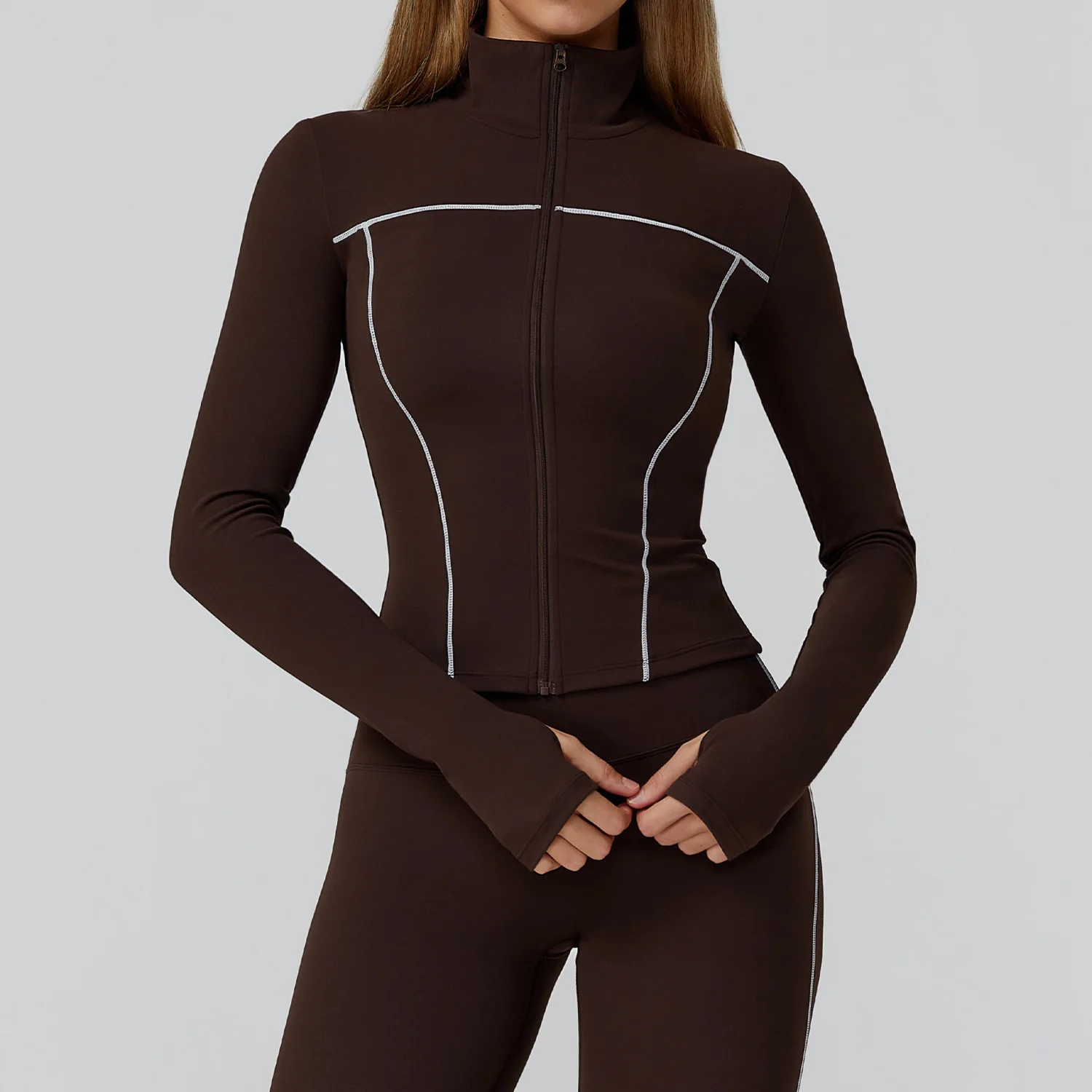 Veste skinny - Marron