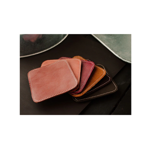 带杯垫的皮革餐垫套装桌垫耐热隔热餐垫和手工销售用 - Product Image 5