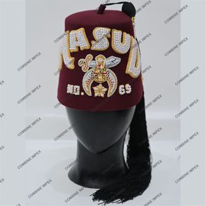 2025 marka yeni yüksek kalite özel tapınak Maroon Shriner fes 100% pamuk kova şapka balıkçılık özel Logo tasarlanmış tasarımcı - Product Image 1