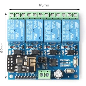<strong>ESP8266</strong> ESP-01 12V Smart Home <strong>WiFi</strong> <strong>Relay</strong> <strong>Module</strong> 4 Channels Remote Control <strong>Switch</strong> Easy Installation - Product Image 5