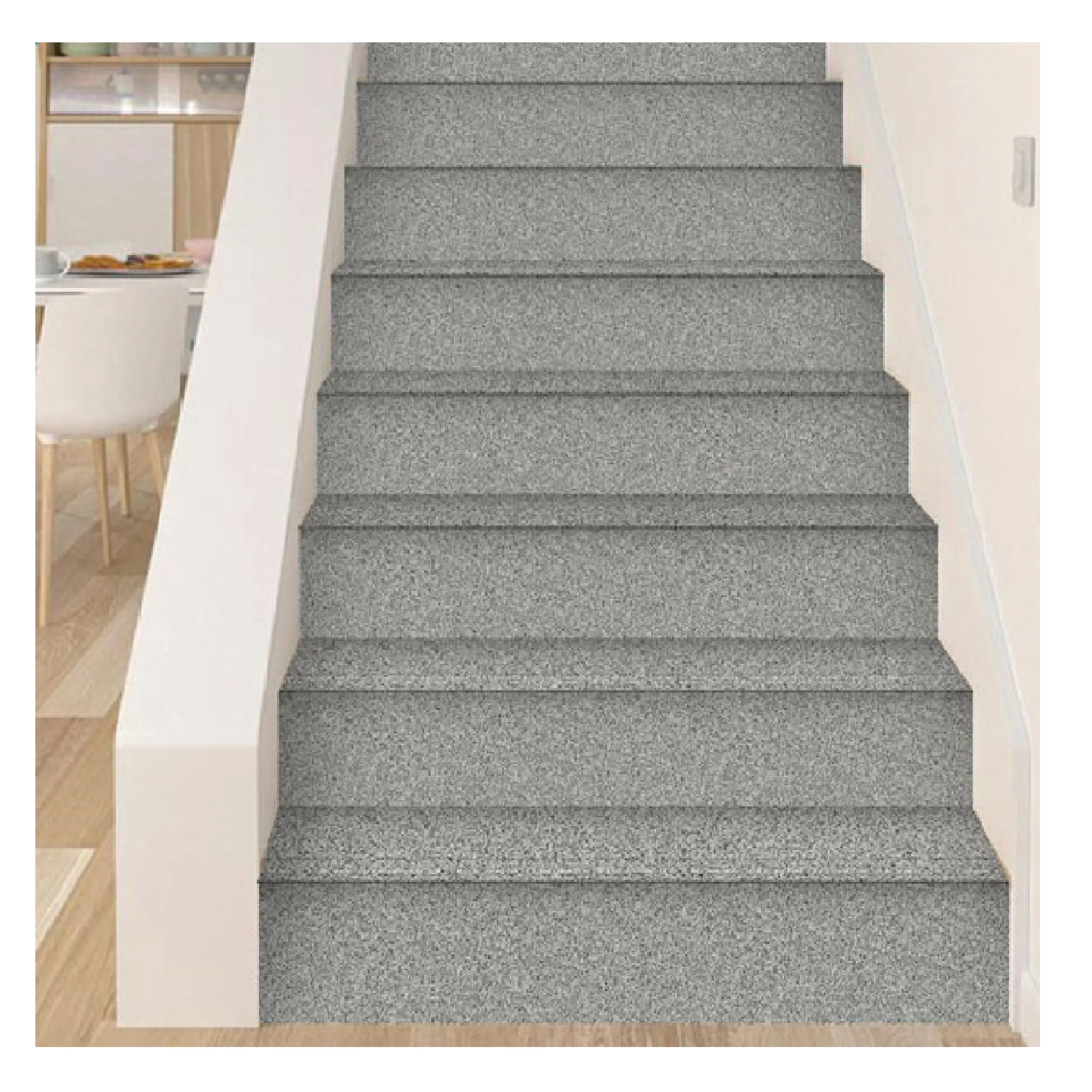 Step Tiles antideslizantes para escaleras, baldosas de estilo Interior contemporáneo, Alfombra de mármol blanco, antideslizante, 30x120cm