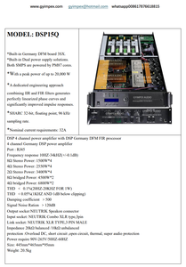 Universal SMPS 6800 WATT 4 Channel Class D German DFM <strong>DSP</strong> <strong>Network</strong> Control Audio <strong>DSP</strong> Power Amplifier LA Amplified Controller - Product Image 6