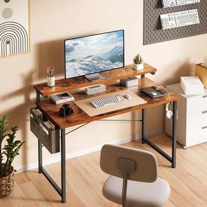 Custom Industrial <strong>Computer</strong> <strong>Table</strong> Wood Integrated Pc Desk Home Workstation <strong>Computer</strong> Desk With Monitor Stand - Product Image 1