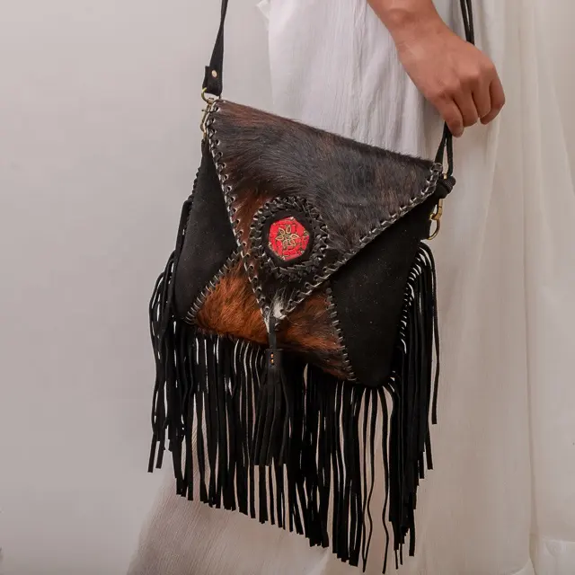 Bolso de mano Vintage bohemio para mujer, bandolera de hombro estilo Hippie