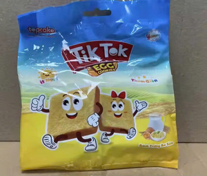 豪华TikTok鸡蛋饼干组合套装越南<span class=keywords><strong>OEM</strong></span>制造商塑料袋准备就绪