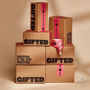 "Individuell bedruckte Faltpapier-Verpackungs boxen für Fenster Lebensmittel Natur latex Kondome Vegan Toffee Fudge Rhabarber und <span class=keywords><strong>Mango</strong></span> Ice - Product Image 1