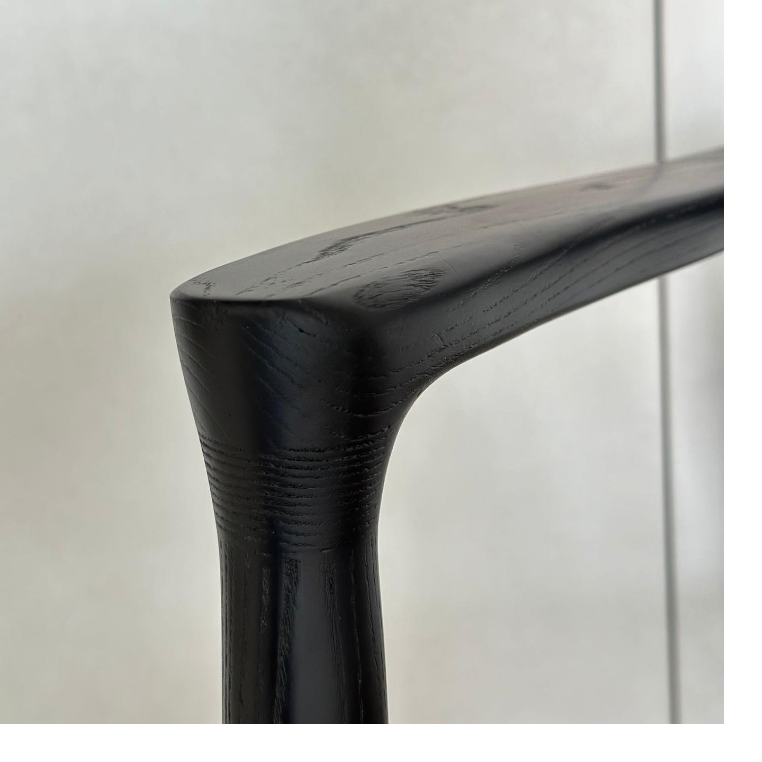 เก้าอี้ไม้สักสีดำแบบชนบทขนาด58x60x77ซม