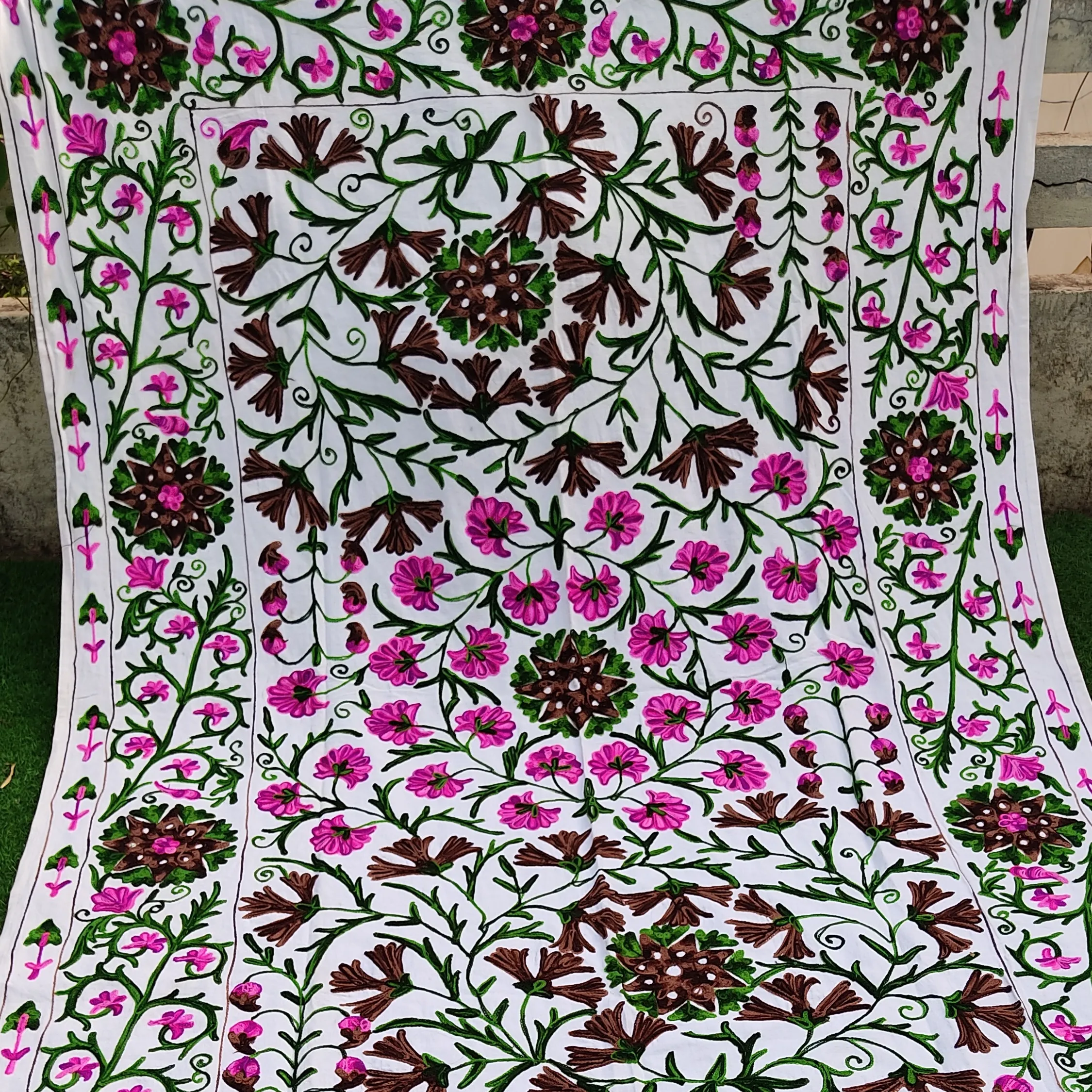 Design Bedsheet Floral Embroidered Throw Blanket Bedroom Home Decor Bedcover Cotton All Size Bedspread