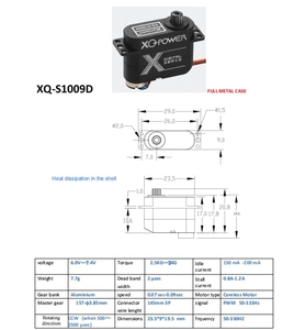 S1009D 7,7g Micro Servo Metall getriebe Motor Kit für RC Roboter Arm/Hand/Steuerung mit Kabel Mini Servos für Arduino Projekt