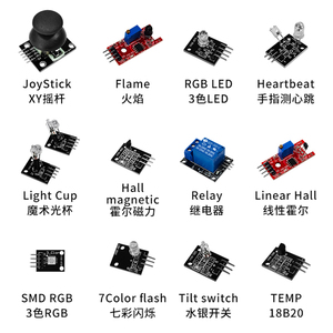 <strong>37</strong> in 1 <strong>Sensor</strong> <strong>Kit</strong> <strong>37</strong> <strong>Sensors</strong> Modules Starter <strong>Kit</strong> Mega R3 2560 Pi Program Electronics Components Education - Product Image 2