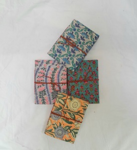 Beautiful Hand <strong>Block</strong> <strong>Printed</strong> Cover Note Book With Handmade Paper Inside With Rope Tie Knot Closure Journal Diary <strong>Notepads</strong> - Product Image 1