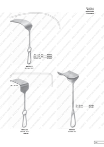 <span class=keywords><strong>MORRIS</strong></span> retraktörleri (70x40mm) tek uçlu 20mm geniş X 40mm derin toplam uzunluk 250mm katı bıçak retraktör