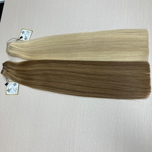 高品质人头马混发高光彩色人发纬纱超双拉浓密发