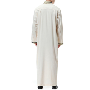 New Fashion Long Sleeve Design Men Jubba Simple Plain Jubbah Men Islamic Thobes Men Wear <strong>Juba</strong>