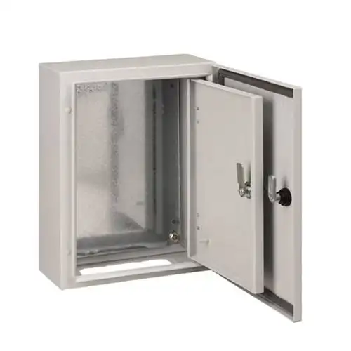 Caixa de metal para alumínio e aço inoxidável, porta dupla, chapa à prova d'água para uso ao ar livre
