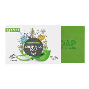Benim sabun katı sabun Aloe Vera koku el yapımı koyun sütü sabunu almanya'da yapılan kağit kutu 100G - Product Image 1