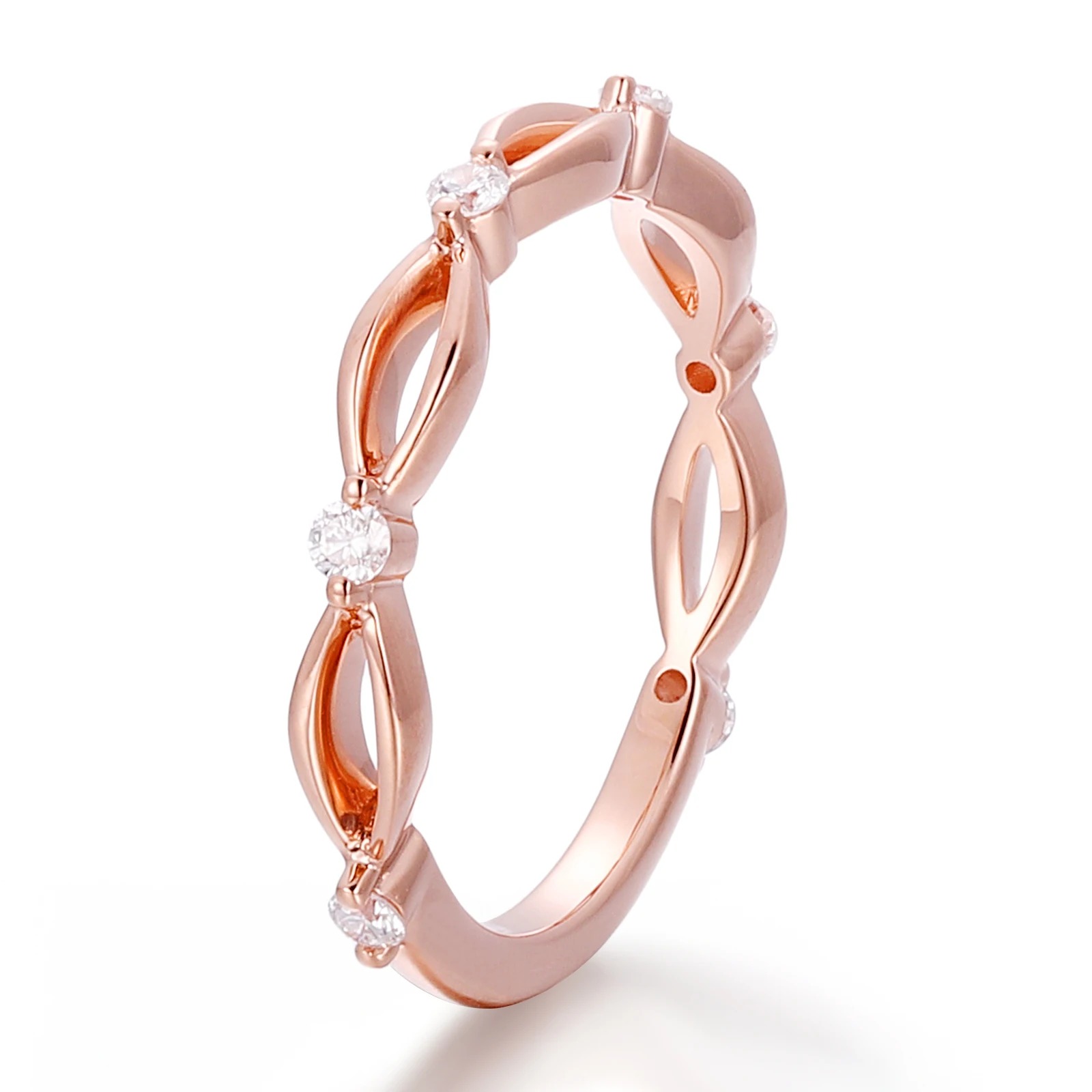 Or rose massif 10 carats