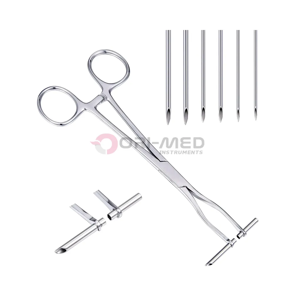 Aço inoxidável 6 "Septum Forceps Corpo Belly Navel Nose Ear Piercing Clamp Pele Corpo Cuidados Ferramentas manuais