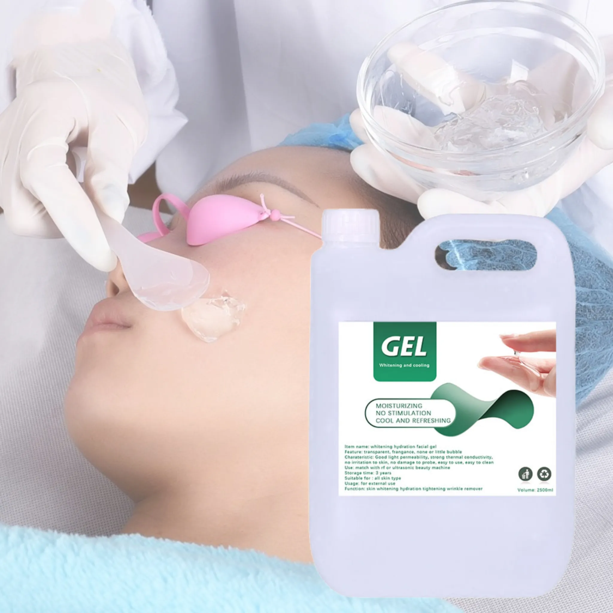 Gel rinfrescante per la cura della pelle per la depilazione Vacuum RF Face rassodante corpo dimagrante Cool Gel Machines Gel da massaggio per Spa