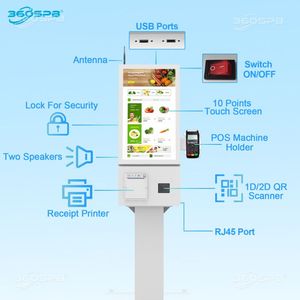 360SPB SFP21B 21,5 "LCD-Touchscreen Boden stehender Selbstbedienung kiosk für das Gesundheits wesen mit Catering-Software - Product Image 6