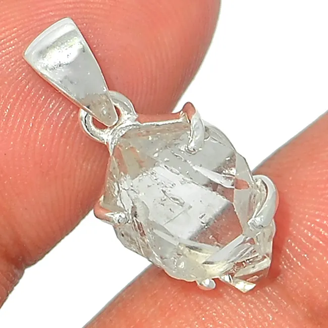 Collane di gioielli in argento Sterling con diamanti gioielli con ciondolo a forma di diamante Herkimer fatti a mano in INDIA qualità Premium ottimo prezzo