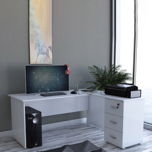 工場供給耐久性のある木製のモダンなオフィステーブルエグゼクティブオフィスデスクコンピューター作業ミニマリストオフィステーブル - Product Image 2