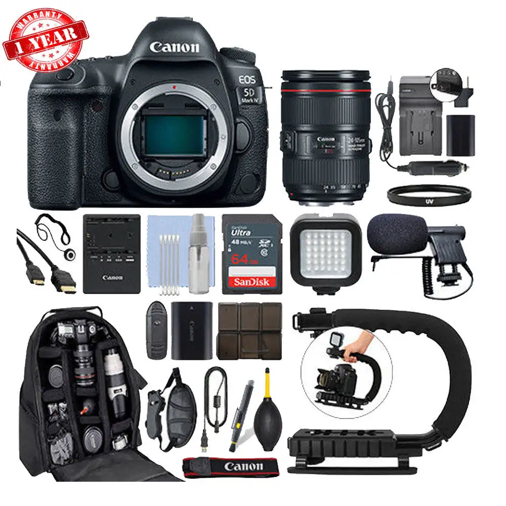 للبيع بالجملة كاميرا أصلية 5D مارك IV DSLR و 24-105mm f/4L II USM عدسة + 64GB Pro Kit