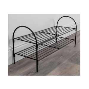 Metal ve ahşap ayakkabı rafı basit tasarım şık görünüm mobilya Modern ayakkabı depolama raf toplu - Product Image 5