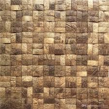 Tấm Ốp Tường Vỏ Dừa Trang Trí Màu Nâu Đen Nguyên Bản Tự Nhiên Tấm Ốp Sàn Gạch Khảm - Product Image 4