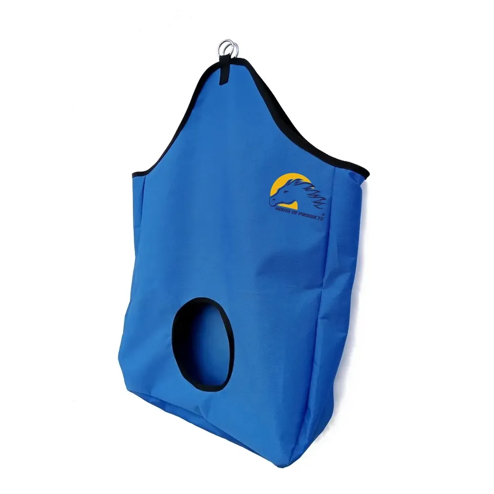 Grand sac d'alimentation pour cheval, fourre-tout en Nylon, sac d'alimentation pour cheval, sac de rangement avec anneaux métalliques pour cheval mouton