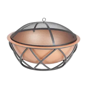 Ağır dövme demir ateş çukuru kapalı açık yuvarlak şekil Metal standı bakır bak dökme demir ateş çukuru toplu yapılan Corten çelik - Product Image 2