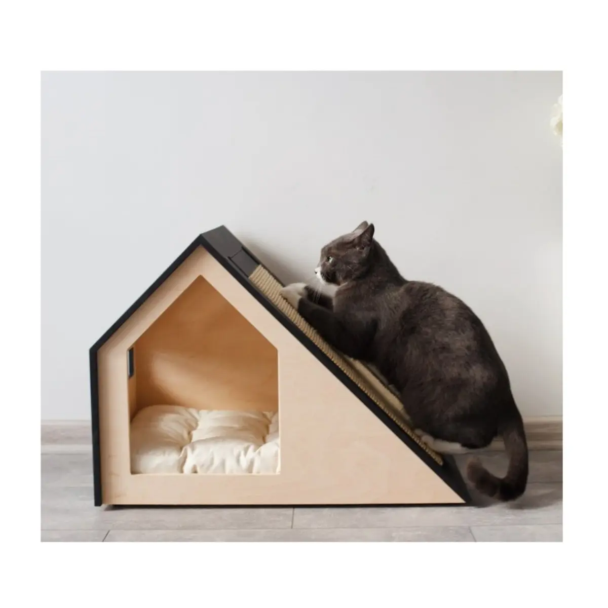 2023 nouvelle vente confortable Animal chat maison avec griffoir interchangeable chat meubles maison