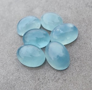טבעי כחול aqua אובלית צורה <span class=keywords><strong>cabochon</strong></span> שטוח בחזרה מכויל גבוה מכירת מרפא אבני חן עבור תכשיטים להכנת הסיטונאי
