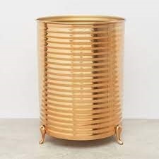 European Luxury <strong>Design</strong> <strong>Garbage</strong> <strong>Container</strong> Metal Trash Can With Glossy Golden Finished Luxury Space Bag Minimalist Kitchen - Product Image 2