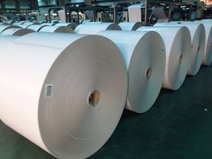 定制尺寸80gsm <span class=keywords><strong>90gsm</strong></span> 100% 原木浆胶印纸粘合无木纸，用于包装涂层FBB产品