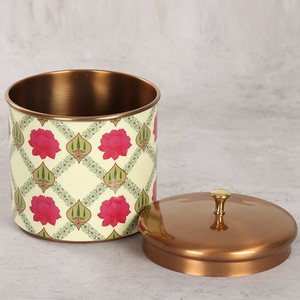Hint toptan çelik silindirik çerezler konteyner kavanoz emaye Lotus blok baskı ile baharat ve maddeleri içeren için kullanılır. - Product Image 3