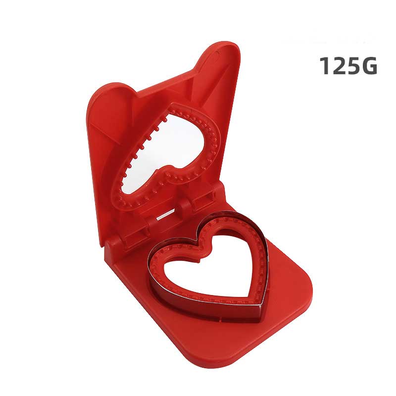Nuevo troquel de corte a presión (rojo) con forma de corazón.