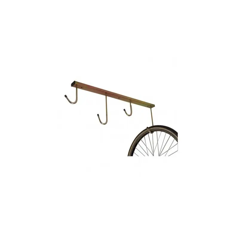 Alta Qualidade Premium 4-Slot Ceiling Bicycle Rack com Preto PVC Caps Galvanizado Aço Tropical Ouro 5x30cm