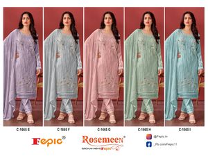 Yeni tasarımcı hint tarzı ağır nakış iş pakistanlı Georgette düşük fiyat ile bayanlar için Partywear Suits - Product Image 6