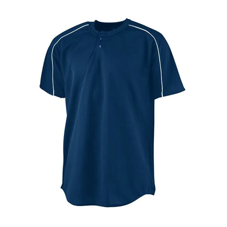 Vente en gros Maillot de baseball vierge personnalisé Chemise de baseball en polyester pour hommes à séchage rapide respirant prix bon marché avec personnalisation