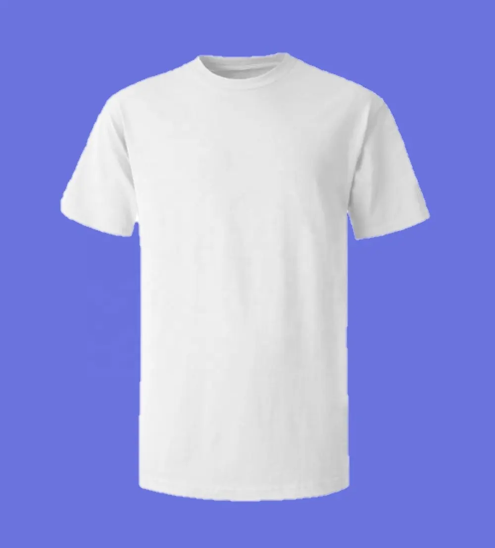 160g Venta directa de fábrica en blanco Camisa de cuello redondo de manga corta ajuste regular Hombres Stock Camiseta SJ tela 100% Algodón Camiseta blanca