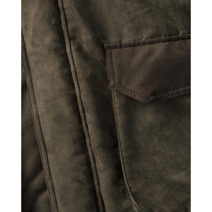 Toptan avcılık erkekler kapüşonlu ceket kabuk 100% sentetik deri fermuar ve düğmeler kapanış ön cepler içinde Polyester astar - Product Image 2