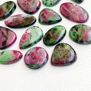 天然ルビーZoisite Cabochonルース宝石ユニークカラールビー宝石販売ヒーリングストーンジュエリー作り石ルビーカボション - Product Image 2