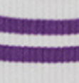 White with purple stripes