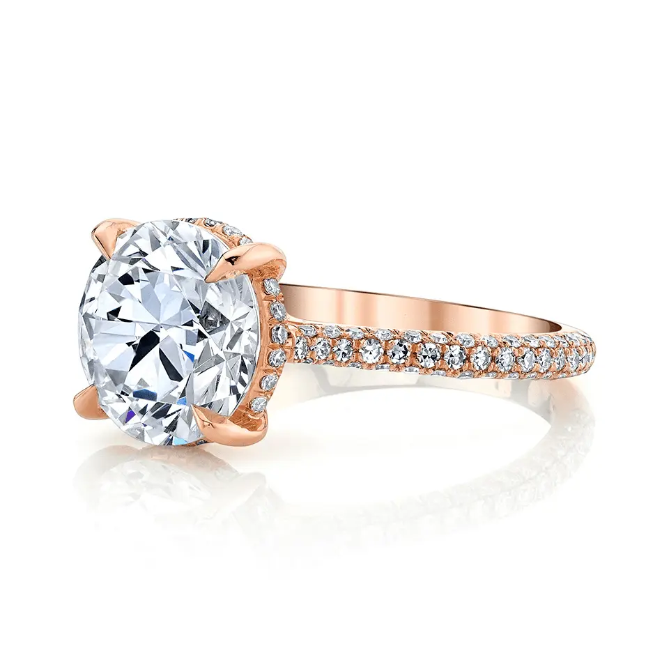 Anel de prata esterlina 925, anéis de moissanite vvs1 d cor rosa dourado moissanite anel diamante anel de noivado