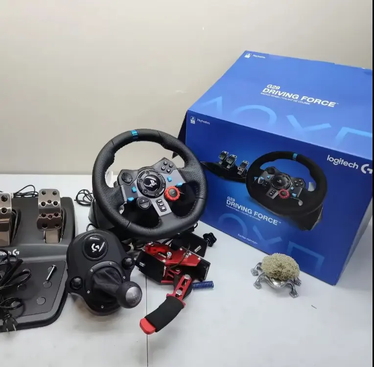 Best Price Original Logitechs G29 Driving Force Racing Wheel and Floor Pedals, Real Force Feedback, Stainless Steel Paddle Shift
