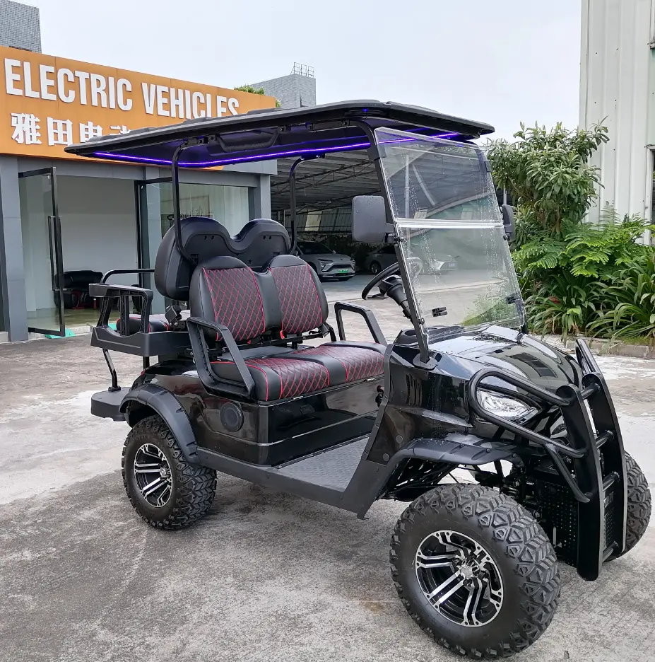 2023 Offre Spéciale Guangzhou Usine Mini Voiturettes De Golf Électriques Vitesse Max 45KM Par Heure Max 120KM Chasse Loin Hors Route Chariot Club Car